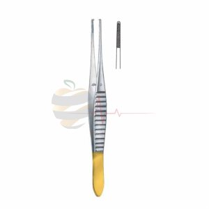 Gillies Mini Profile Tweezer (15.5cm, Gold-Plated End)