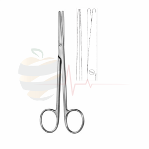 Straight Metzenbaum Scissors 14.5 cm / 5 4/8"