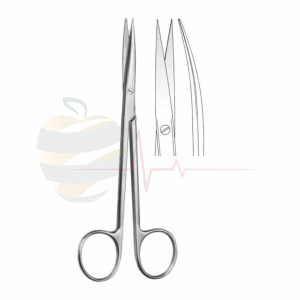 Toothed Curved Tissue Scissors 14.5 cm / 5 4/8"